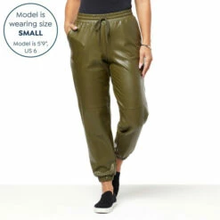 Deals 😍 "As Is" G By Giuliana Black Label Faux Leather Pull-On Jogger 😀 -G by GIULIANA Sales Store unnamed file 3696