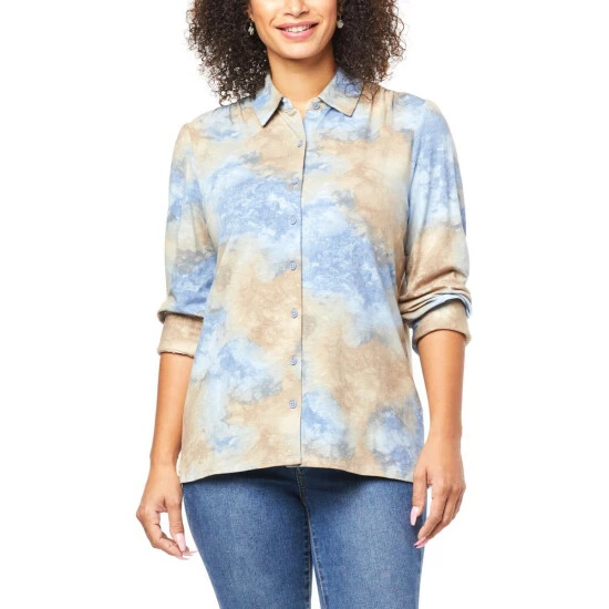 Flash Sale 😉 "As Is" G By Giuliana Black Label Knit Tie Dye Buttoned 👚 Shirt 😉 3 Flash Sale 😉 "As Is" G By Giuliana Black Label Knit Tie Dye Buttoned 👚 Shirt 😉