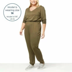 Brand new 🎁 "As Is" G By Giuliana SoSoft Knit Long-Sleeve Jogger Jumpsuit 💯 -G by GIULIANA Sales Store unnamed file 3713