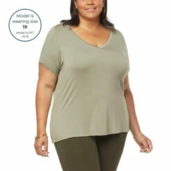 Budget 🧨 "As Is" G By Giuliana 2-pack EcoLuxe Perfect V-Neck Tees 💯 -G by GIULIANA Sales Store unnamed file 3746