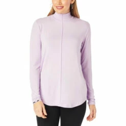 Best Sale ⭐ "As Is" G By Giuliana Mock-Neck EcoLuxe Knit Long-Sleeve Tee 😉 -G by GIULIANA Sales Store unnamed file 3787