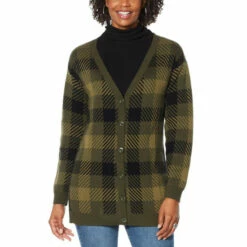 Best Sale 🥰 "As Is" G By Giuliana Plaid Boyfriend Cardigan 😉