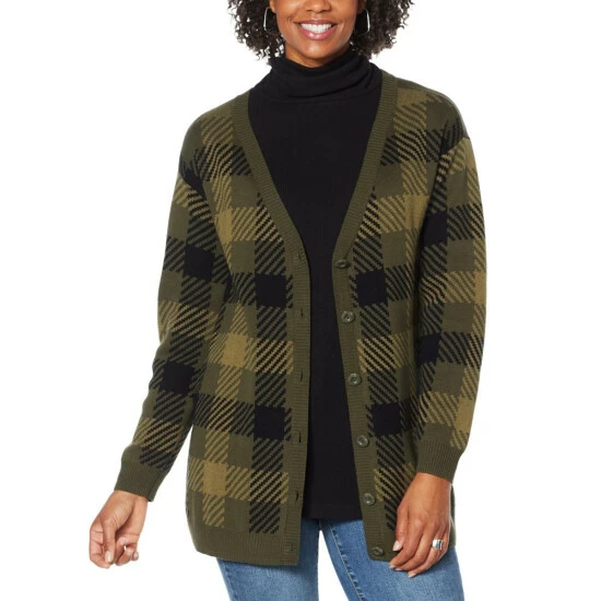 Best Sale 🥰 "As Is" G By Giuliana Plaid Boyfriend Cardigan 😉 6 Best Sale 🥰 "As Is" G By Giuliana Plaid Boyfriend Cardigan 😉 - Image 4