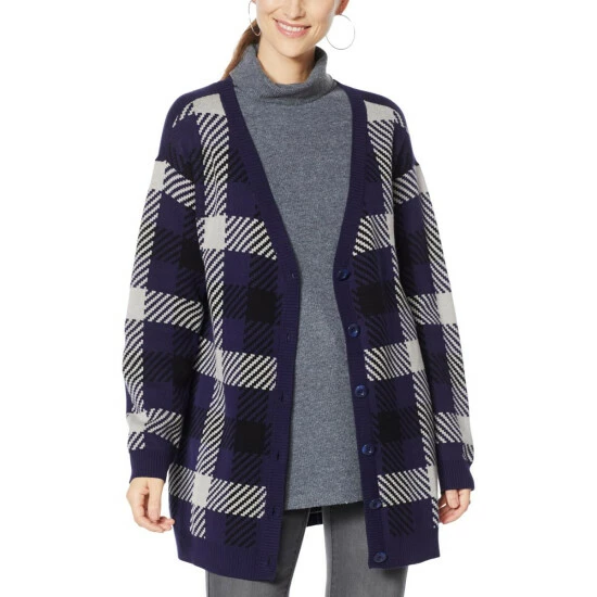 Best Sale 🥰 "As Is" G By Giuliana Plaid Boyfriend Cardigan 😉 7 Best Sale 🥰 "As Is" G By Giuliana Plaid Boyfriend Cardigan 😉 - Image 5