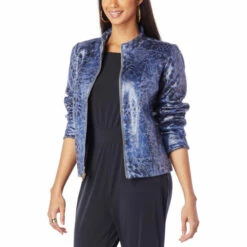 New 👍 "As Is" G By Giuliana Black Label Faux Snakeskin Jacket 🔥