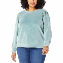 Deals 🔥 "As Is" G By Giuliana LounGy Snow Wash Velvet Sweatshirt 🧨 -G by GIULIANA Sales Store unnamed file 3860