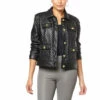 Outlet 😉 "As Is" G By Giuliana Black Label Quilted Faux Leather Jacket 🧨
