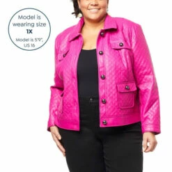 Outlet 😉 "As Is" G By Giuliana Black Label Quilted Faux Leather Jacket 🧨 -G by GIULIANA Sales Store unnamed file 3864