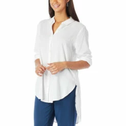 New 🌟 "As Is" G By Giuliana Hi-Low Hem Button Front 👚 Shirt 🤩