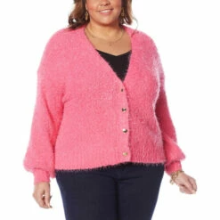 Outlet 🥰 "As Is" G By Giuliana Smushy Yarn Button-Front Cardigan 🎉 -G by GIULIANA Sales Store unnamed file 3941