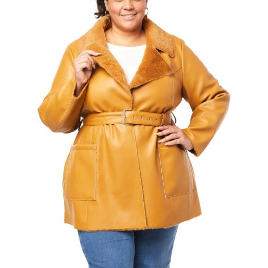 Wholesale ❤️ G By Giuliana Black Label Faux Leather Jacket With Faux Fur Lining 🔔 11 Wholesale ❤️ G By Giuliana Black Label Faux Leather Jacket With Faux Fur Lining 🔔 - Image 9