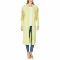 Discount 🛒 "As Is" G By Giuliana Lace-Sleeve Duster Cardigan 🥰