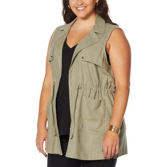 Deals โจ "As Is" G By Giuliana Woven Utility Cargo Vest ๐ฅ 4 Deals โจ "As Is" G By Giuliana Woven Utility Cargo Vest ๐ฅ - Image 2