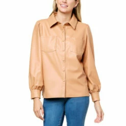 Outlet ๐ G By Giuliana Black Label Faux Leather Buttoned ๐ Shirt โค๏ธ 19 Outlet ๐ G By Giuliana Black Label Faux Leather Buttoned ๐ Shirt โค๏ธ -G by GIULIANA Sales Store unnamed file 412