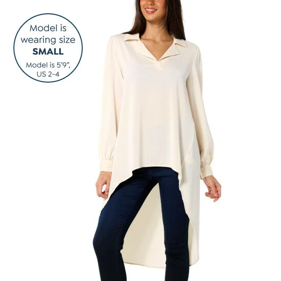 Outlet 😉 G By Giuliana Hi-Low Hem Drama Blouse Stone 😀 5 Outlet 😉 G By Giuliana Hi-Low Hem Drama Blouse Stone 😀 - Image 3