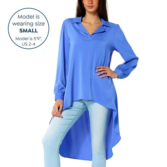 Outlet 😉 G By Giuliana Hi-Low Hem Drama Blouse Stone 😀 7 Outlet 😉 G By Giuliana Hi-Low Hem Drama Blouse Stone 😀 - Image 5