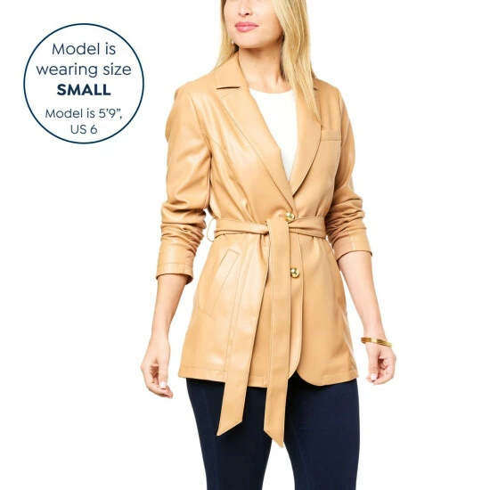 Cheapest 👏 G By Giuliana Black Label Papa DePandi Collab Faux Leather Blazer 🎉 7 Cheapest 👏 G By Giuliana Black Label Papa DePandi Collab Faux Leather Blazer 🎉 - Image 5