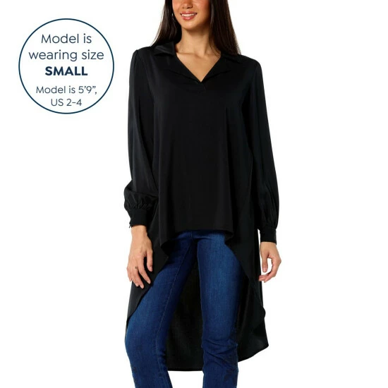 Outlet 😉 G By Giuliana Hi-Low Hem Drama Blouse Stone 😀 8 Outlet 😉 G By Giuliana Hi-Low Hem Drama Blouse Stone 😀 - Image 6