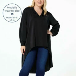 Outlet 😉 G By Giuliana Hi-Low Hem Drama Blouse Stone 😀 18 Outlet 😉 G By Giuliana Hi-Low Hem Drama Blouse Stone 😀 -G by GIULIANA Sales Store unnamed file 47