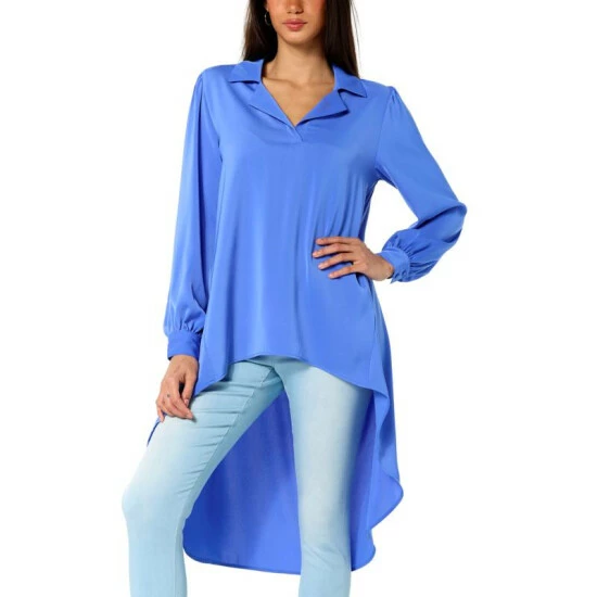 Outlet 😉 G By Giuliana Hi-Low Hem Drama Blouse Stone 😀 11 Outlet 😉 G By Giuliana Hi-Low Hem Drama Blouse Stone 😀 - Image 9