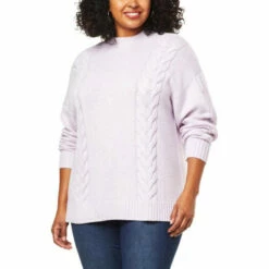 Top 10 ✨ G By Giuliana Cable Knit Turtleneck Sweater Coffee Marl 😍 -G by GIULIANA Sales Store unnamed file 535