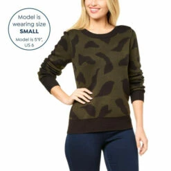 Best Sale 👏 G By Giuliana Abstract Animal Print Sweater Dark Forest 🎁 -G by GIULIANA Sales Store unnamed file 545