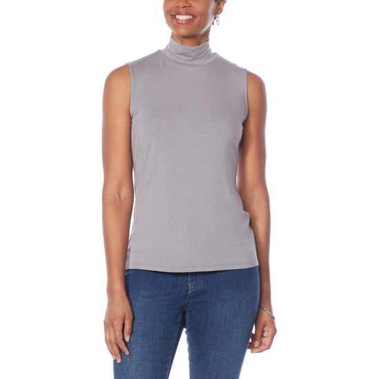 Coupon 🔔 G By Giuliana 2-pack EcoLuxe Jersey Knit Mock-Neck Tanks Ivory/sky Blue 😀 7 Coupon 🔔 G By Giuliana 2-pack EcoLuxe Jersey Knit Mock-Neck Tanks Ivory/sky Blue 😀 - Image 5