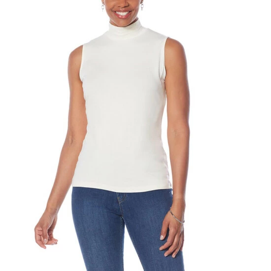 Coupon 🔔 G By Giuliana 2-pack EcoLuxe Jersey Knit Mock-Neck Tanks Ivory/sky Blue 😀 12 Coupon 🔔 G By Giuliana 2-pack EcoLuxe Jersey Knit Mock-Neck Tanks Ivory/sky Blue 😀 - Image 10