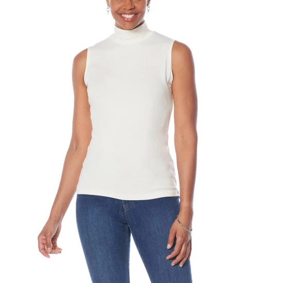 Coupon 🔔 G By Giuliana 2-pack EcoLuxe Jersey Knit Mock-Neck Tanks Ivory/sky Blue 😀 13 Coupon 🔔 G By Giuliana 2-pack EcoLuxe Jersey Knit Mock-Neck Tanks Ivory/sky Blue 😀 - Image 11