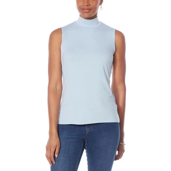 Coupon 🔔 G By Giuliana 2-pack EcoLuxe Jersey Knit Mock-Neck Tanks Ivory/sky Blue 😀 15 Coupon 🔔 G By Giuliana 2-pack EcoLuxe Jersey Knit Mock-Neck Tanks Ivory/sky Blue 😀 - Image 13