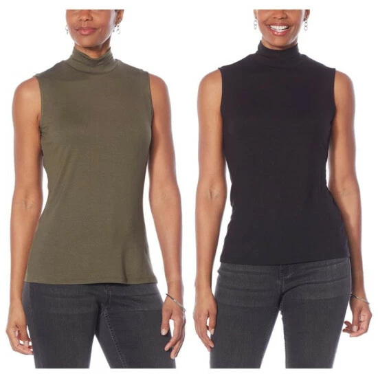 Coupon 🔔 G By Giuliana 2-pack EcoLuxe Jersey Knit Mock-Neck Tanks Ivory/sky Blue 😀 17 Coupon 🔔 G By Giuliana 2-pack EcoLuxe Jersey Knit Mock-Neck Tanks Ivory/sky Blue 😀 - Image 15