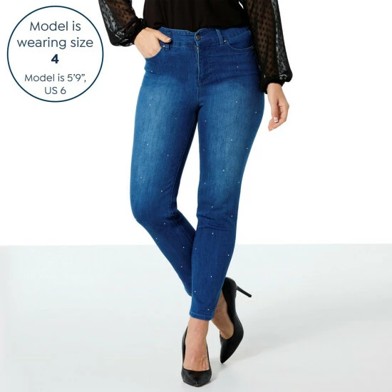 Cheapest 😀 G By Giuliana Black Label Echochic Rhinestone Jean Medium Wash 🔔 4 Cheapest 😀 G By Giuliana Black Label Echochic Rhinestone Jean Medium Wash 🔔 - Image 2