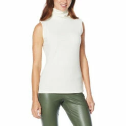 Deals 🎉 G By Giuliana Convertible Turtleneck Sleeveless Top Ivory 🧨 -G by GIULIANA Sales Store unnamed file 623