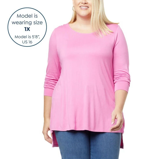 Best Sale 🥰 G By Giuliana EcoLuxe Knit Hi-Low Scoop Neck Tunic Black 👍 4 Best Sale 🥰 G By Giuliana EcoLuxe Knit Hi-Low Scoop Neck Tunic Black 👍 - Image 2