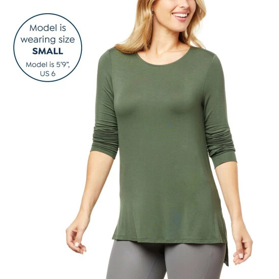 Best Sale 🥰 G By Giuliana EcoLuxe Knit Hi-Low Scoop Neck Tunic Black 👍 7 Best Sale 🥰 G By Giuliana EcoLuxe Knit Hi-Low Scoop Neck Tunic Black 👍 - Image 5