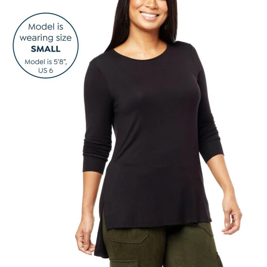 Best Sale 🥰 G By Giuliana EcoLuxe Knit Hi-Low Scoop Neck Tunic Black 👍 10 Best Sale 🥰 G By Giuliana EcoLuxe Knit Hi-Low Scoop Neck Tunic Black 👍 - Image 8
