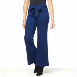 Best Sale 🔥 G By Giuliana G-Soft Denim Wide-Leg Jean With Tie Belt Light Wash 😀 -G by GIULIANA Sales Store unnamed file 672