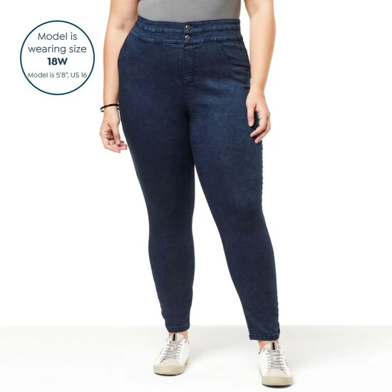 Hot Sale ❤️ G By Giuliana G-Soft Denim Double-Button Pull-On Jegging Bright White 🥰 4 Hot Sale ❤️ G By Giuliana G-Soft Denim Double-Button Pull-On Jegging Bright White 🥰 - Image 2