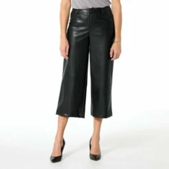Buy ❤️ G By Giuliana Black Label Faux Leather Culotte Pant 👏