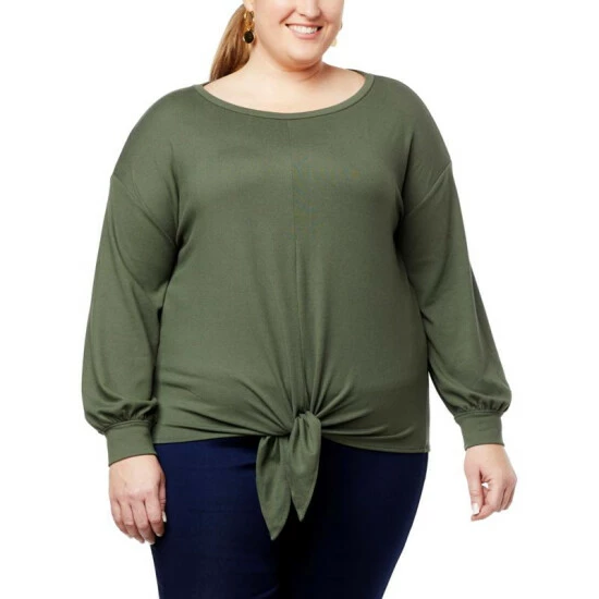 New 🛒 G By Giuliana G-Soft Brushed Hacci Knit Tie-Front Top Thyme ✔️ 10 New 🛒 G By Giuliana G-Soft Brushed Hacci Knit Tie-Front Top Thyme ✔️ - Image 8