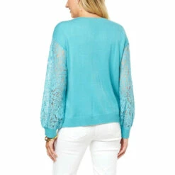 Best deal 👏 G By Giuliana Lace Sleeve Knit Sweater Cappuccino 🤩 -G by GIULIANA Sales Store unnamed file 705