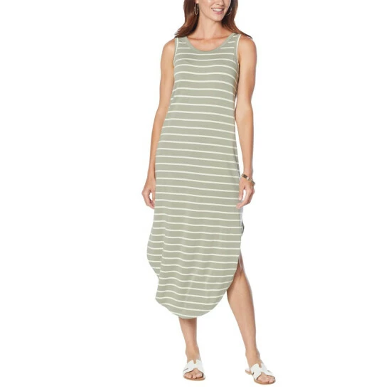 Best Sale ๐ G By Giuliana LounGy EcoLuxe Striped Cutout Tank ๐ Dress Olive Stripe โญ 3 Best Sale ๐ G By Giuliana LounGy EcoLuxe Striped Cutout Tank ๐ Dress Olive Stripe โญ