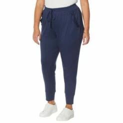 Cheapest 🧨 G By Giuliana LounGy SoSoft Knit Ruffled Jogger Navy Mood ⌛ -G by GIULIANA Sales Store unnamed file 748