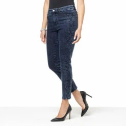 Buy ❤️ G By Giuliana Black Label Repreve® Denim Quilted Slim-Leg Jean Black Acid Wash 👏
