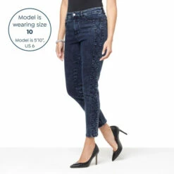 Buy ❤️ G By Giuliana Black Label Repreve® Denim Quilted Slim-Leg Jean Black Acid Wash 👏 -G by GIULIANA Sales Store unnamed file 778