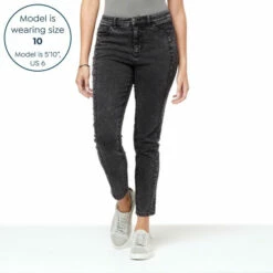 Buy ❤️ G By Giuliana Black Label Repreve® Denim Quilted Slim-Leg Jean Black Acid Wash 👏 -G by GIULIANA Sales Store unnamed file 780