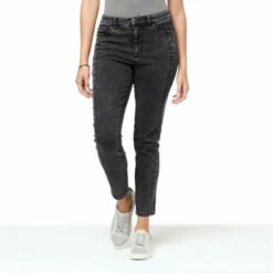 Buy ❤️ G By Giuliana Black Label Repreve® Denim Quilted Slim-Leg Jean Black Acid Wash 👏 -G by GIULIANA Sales Store unnamed file 783