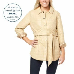 Wholesale ⭐ G By Giuliana Black Label Quilted Faux Leather Shacket ⭐ -G by GIULIANA Sales Store unnamed file 797