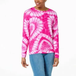 Best Pirce ⌛ G By Giuliana SoSoft Tie Dye Galentine's Sweatshirt Black Tie Dye ✨