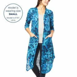 Coupon ❤️ G By Giuliana Printed Slub Knit Duster Black Tie Dye 😀 -G by GIULIANA Sales Store unnamed file 833